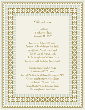 Navy Classic Lotus Borders Enclosure Cards