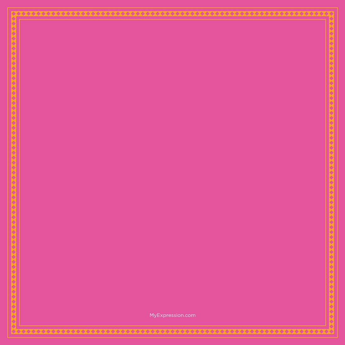 Dark Pink Tangerine Lotus Borders Invitation