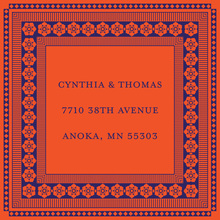Tango Tangerine Lotus Borders Stickers