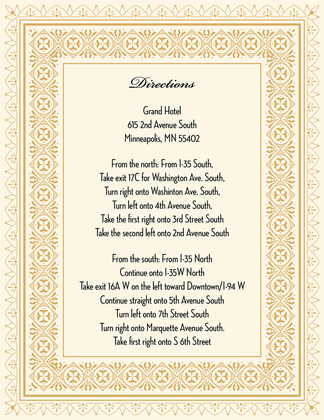 Gold Deco Tile Borders Invitation