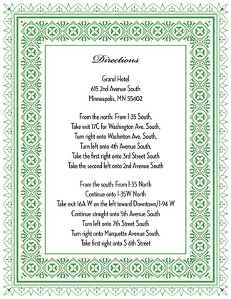 Gold Deco Tile Borders Enclosure Cards