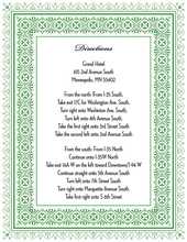 Green Deco Tile Borders Enclosure Cards