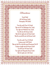 Dark Red Gold Deco Tile Borders Enclosure Cards