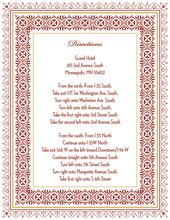 Dark Red Gold Deco Tile Borders Enclosure Cards