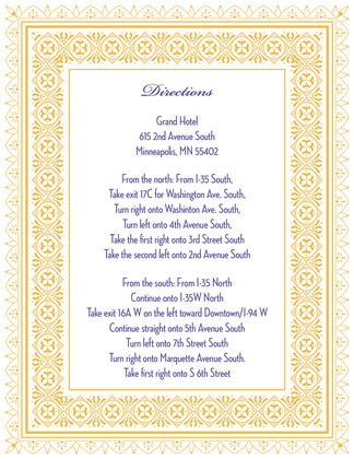 Yellow Deco Tile Borders Invitation