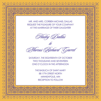 Dark Red And Gold Deco Tile Borders Invitation