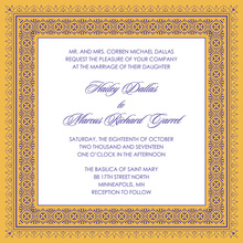 Yellow Deco Tile Borders Invitation