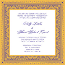 Yellow Deco Tile Borders Invitation