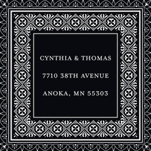 Unique Black Damask Stickers