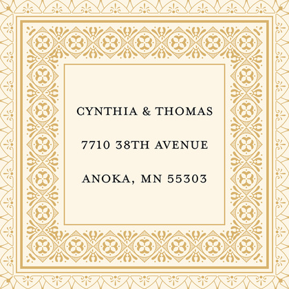 Gold Deco Tile Borders Enclosure Cards