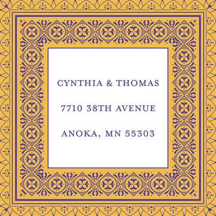 Yellow Deco Tile Borders Invitation