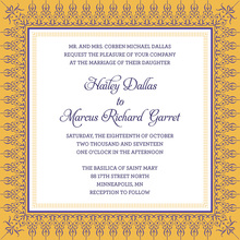 Mustard Nouveau Frame Invitation