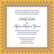 Mustard Nouveau Frame Invitation