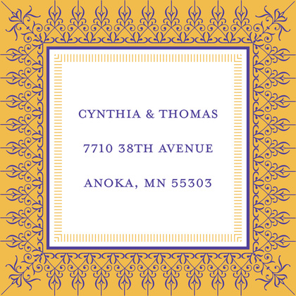 Mustard Nouveau Frame Invitation