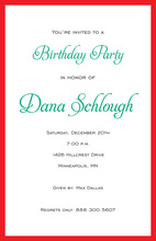 Red Mega Toga Greek Inspired Invitations