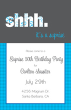 Faux Chalkboard Sign Surprise Party Invitations