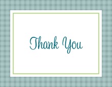 First Birthday Blue Patterns Thank You Cards