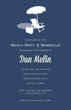 Beach Chair Business Retirement Invitations