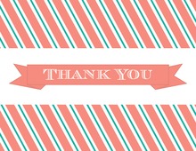 Retro Barber Pink Thank You Cards