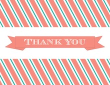 Retro Barber Pink Thank You Cards