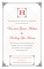 Wraught Iron Frame Red Invitations