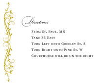 Elegant Floral Gold Enclosure Cards