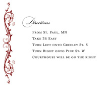 Elegant Floral Maroon Enclosure Cards