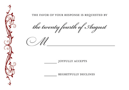 Elegant Floral Maroon Enclosure Cards