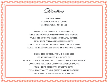 Layered Red Vintage Borders Invitation