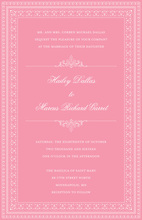 Layered Pink Vintage Borders Invitation
