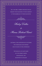 Layered Purple Vintage Borders Invitation