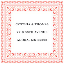 Layered Red Vintage Borders Stickers