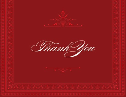 Layered Brown Vintage Borders Thank You Cards