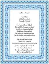 Blue Greek Key Frame Enclosure Cards
