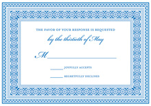 Sky Blue Well Designed RSVP Cards