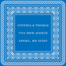 Blue Greek Key Frame Stickers