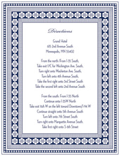 Navy Classic Lotus Borders Enclosure Cards