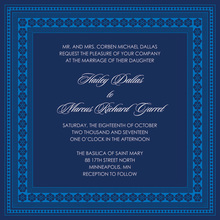 Navy Border Anchor Nautical Wedding Invitations