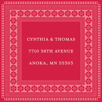 Red Lantern Classic Lotus Borders RSVP Cards