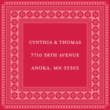 Red Lantern Classic Lotus Borders Stickers