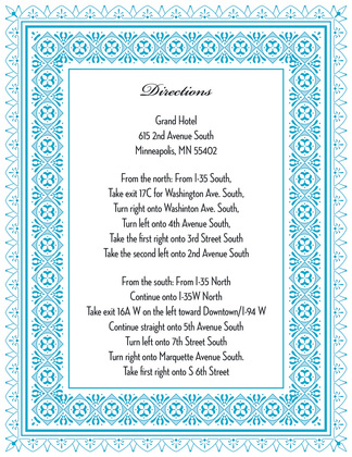 Calypso Deco Tile Borders RSVP Cards