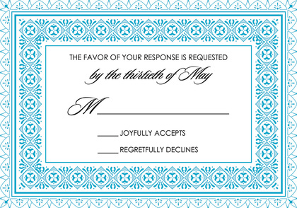 Calypso Deco Tile Borders Invitation