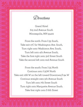 Hot Pink Red Nouveau Frame Enclosure Cards