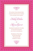 Formal Black Border Simple Pink Party Invitations