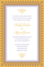 Mustard Nouveau Frame Border Invitations