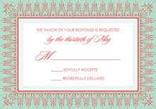 Calypso Deco Tile Borders RSVP Cards