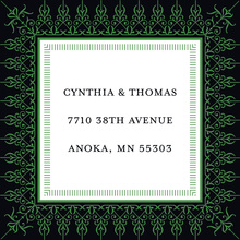 Leaf Green Nouveau Frame Stickers