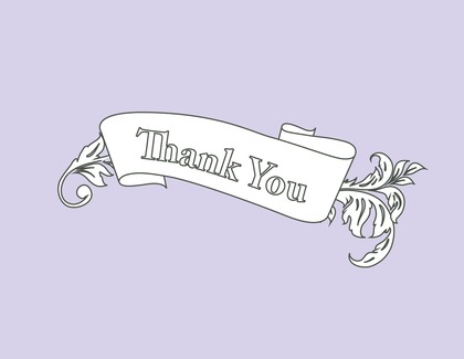 Fine Vintage Leaf Pink Thank You Cards