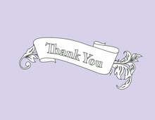 Teal Floral Scroll Thank You Cards