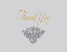 Grey Vintage Cherubs Thank You Cards